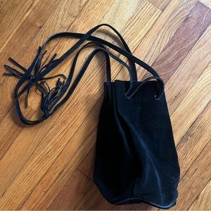 Suede Draw-String Bag